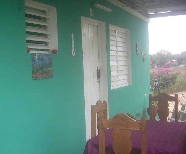 'Table at the back portal' Casas particulares are an alternative to hotels in Cuba.